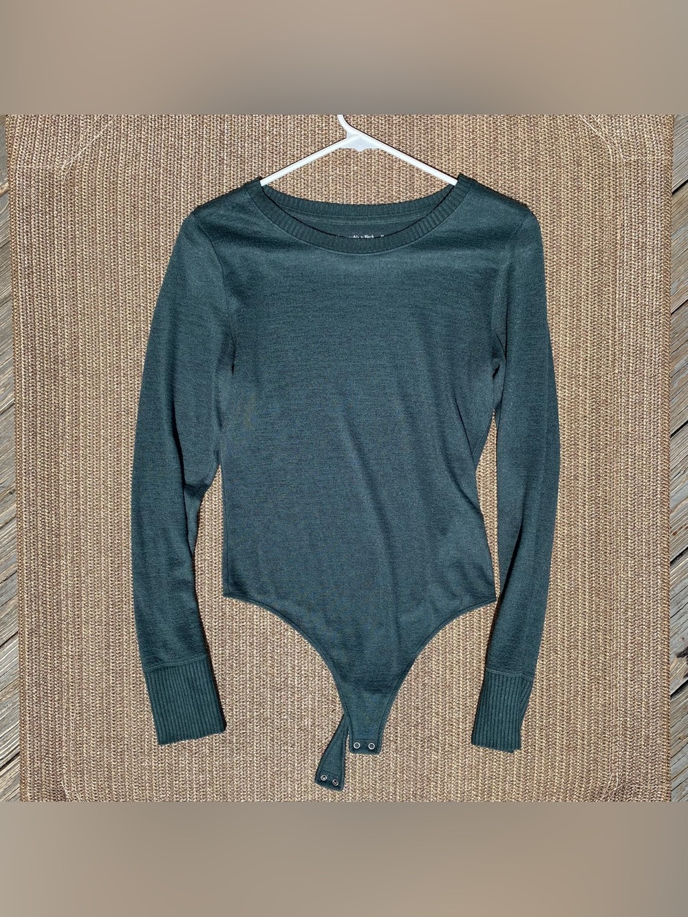 Abercrombie & Fitch Dark Teal Long-Sleeve Bodysuit